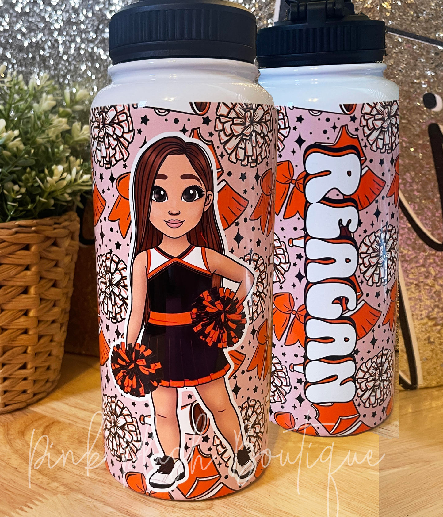 New! Personalized "Cheer Girl" SPORT BOTTLE Allow page to load design. Then Design it your way!