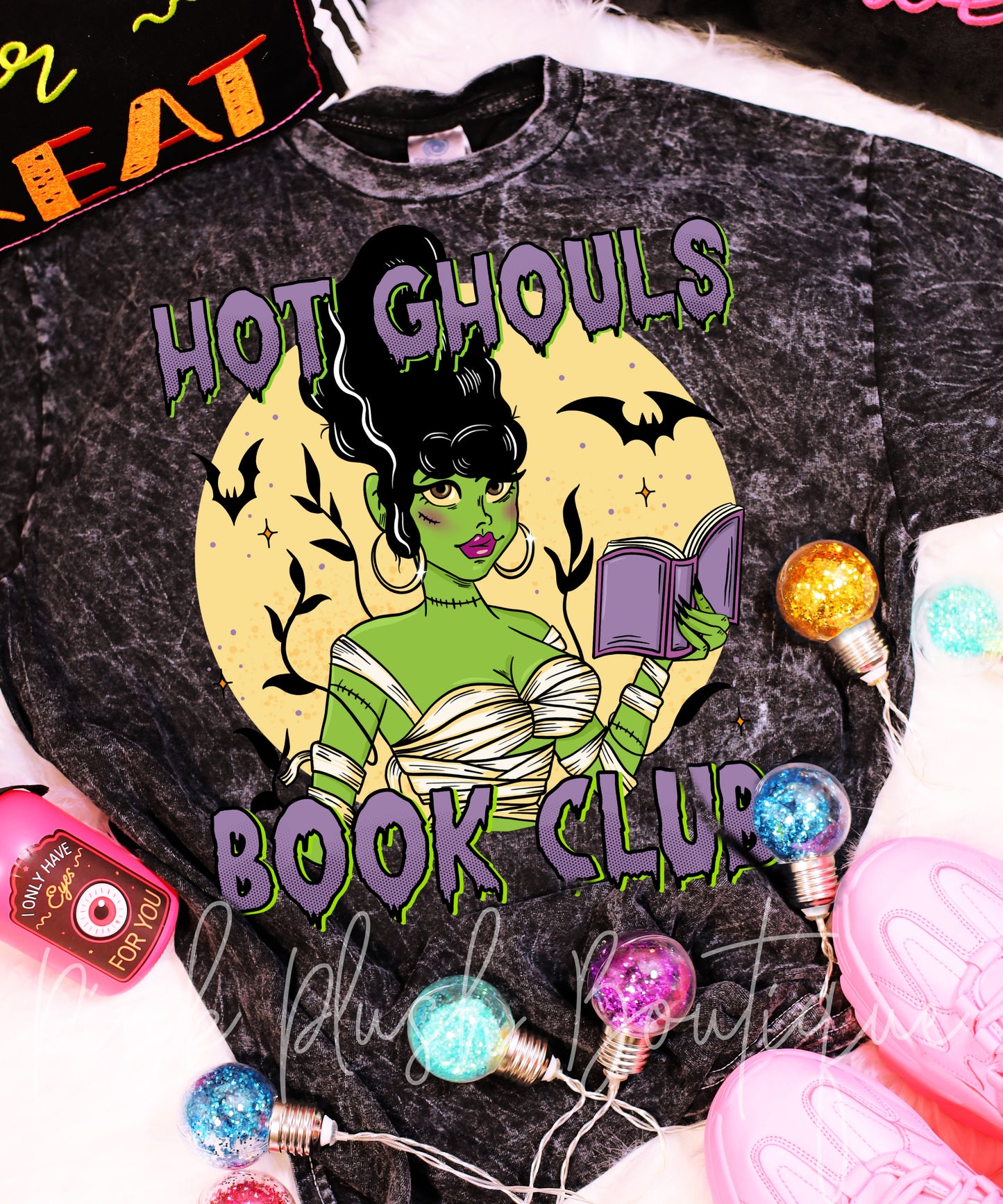 NEW! "Hot Ghouls Book Club" Halloween Tshirt Unisex Sizing