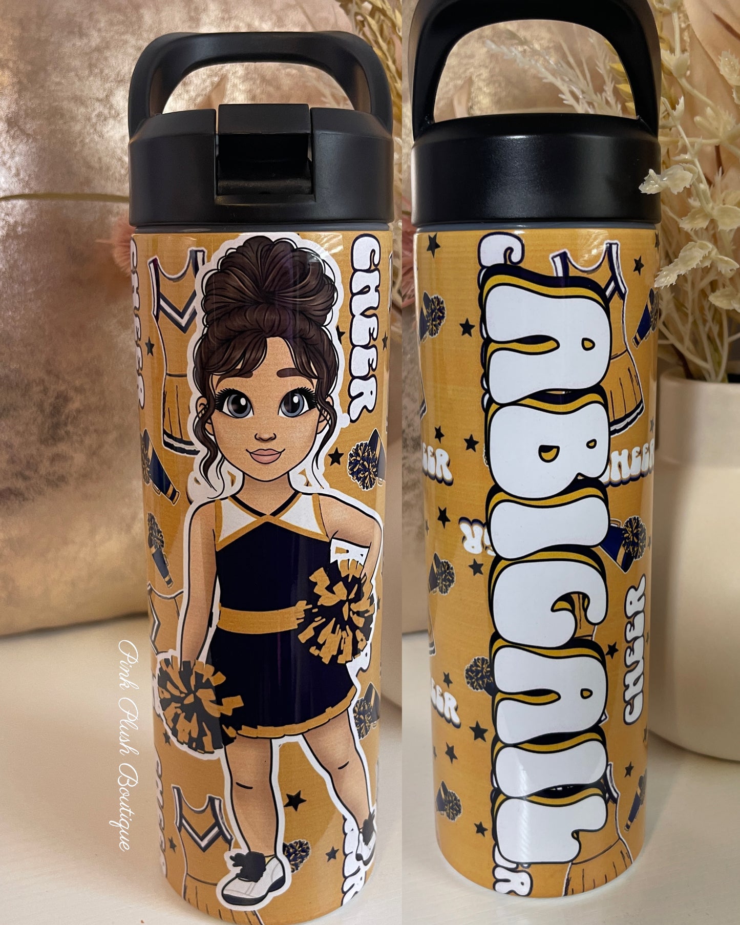 New! Personalized "Cheer Girl" SPORT BOTTLE Allow page to load design. Then Design it your way!
