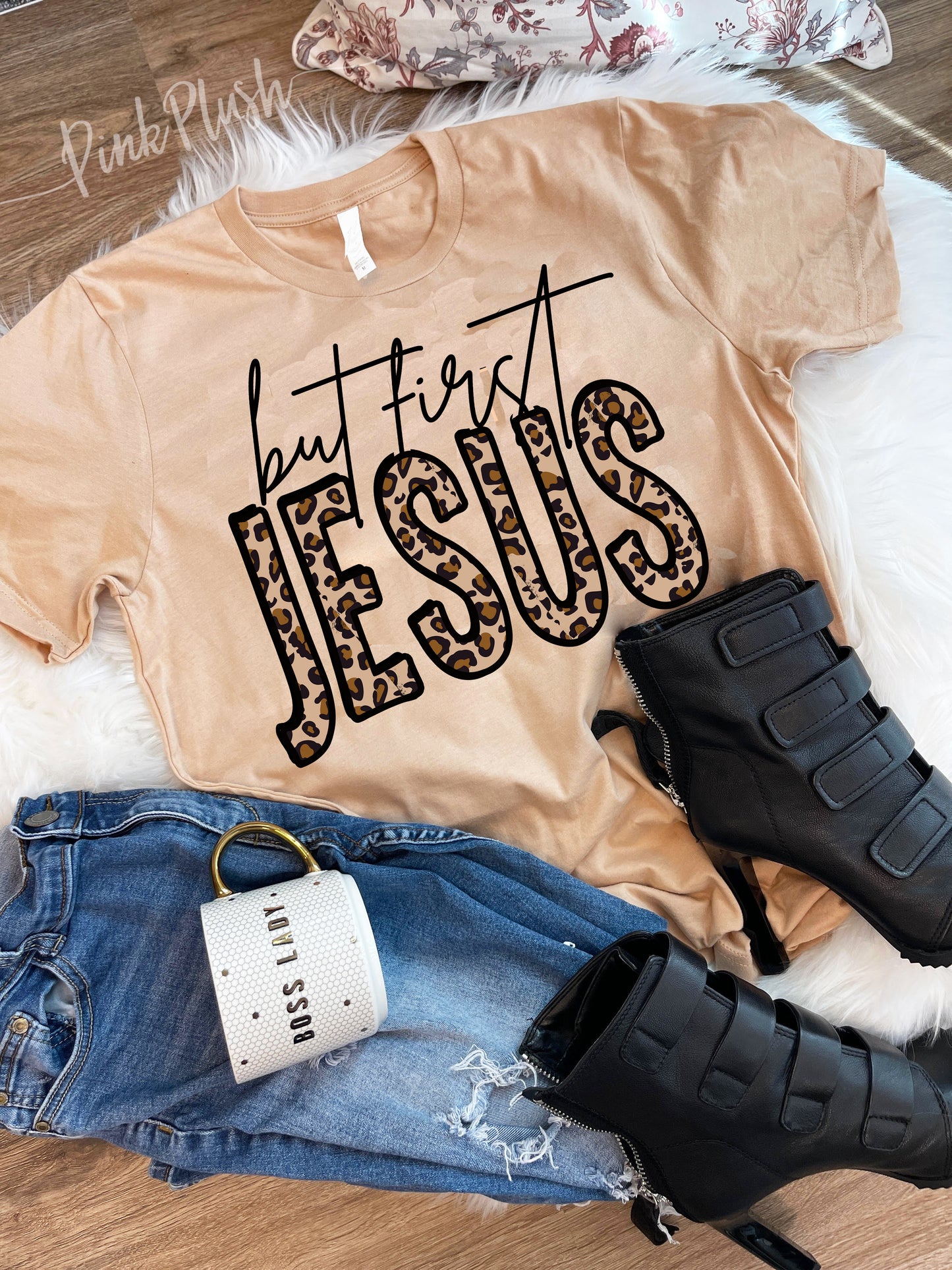 NEW! "But First, Jesus" Tshirt Unisex Sizing