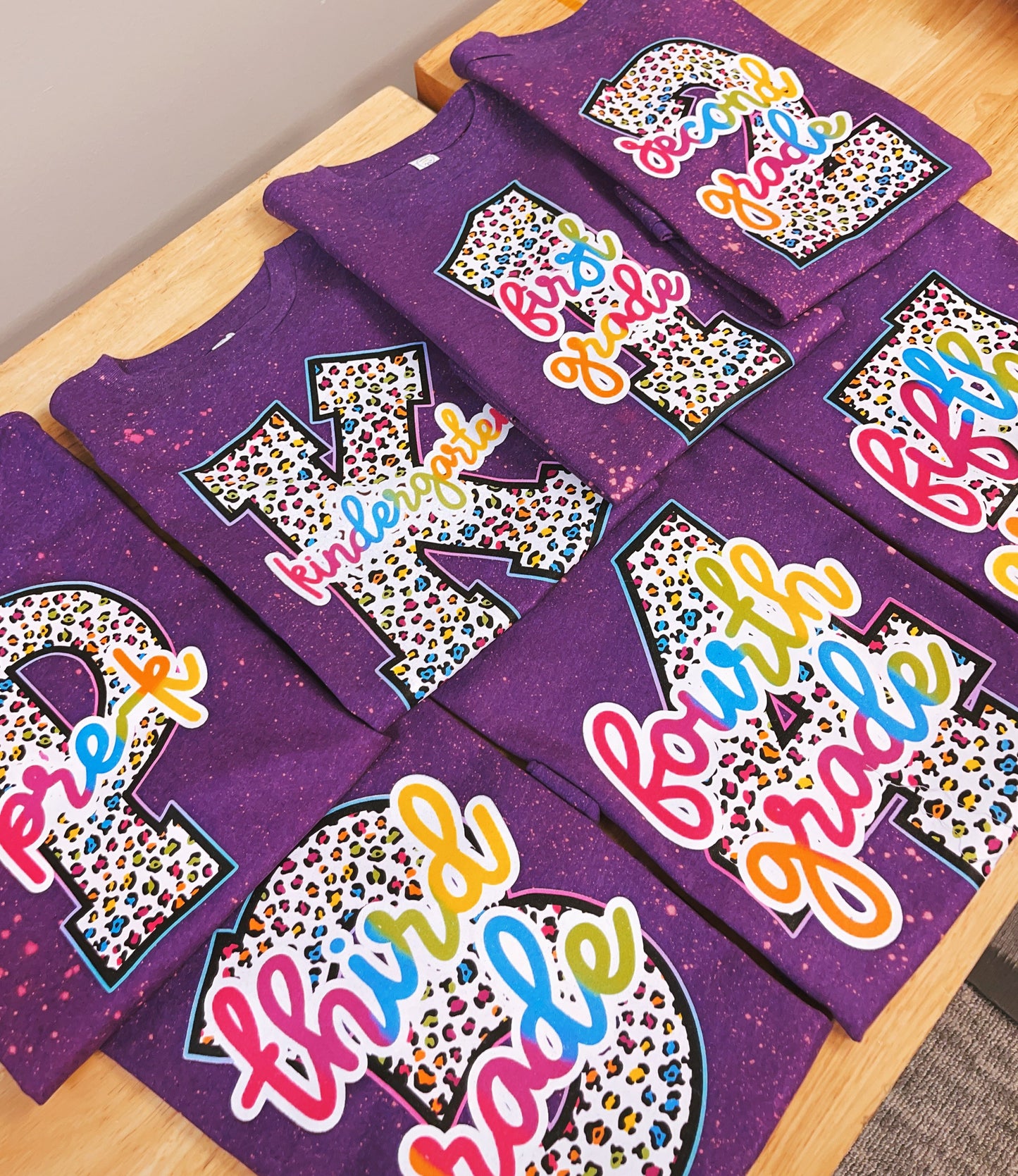 New! Rainbow Leopard Tshirt (PreK-6th Grade) - Back to School Pink Plush Boutique