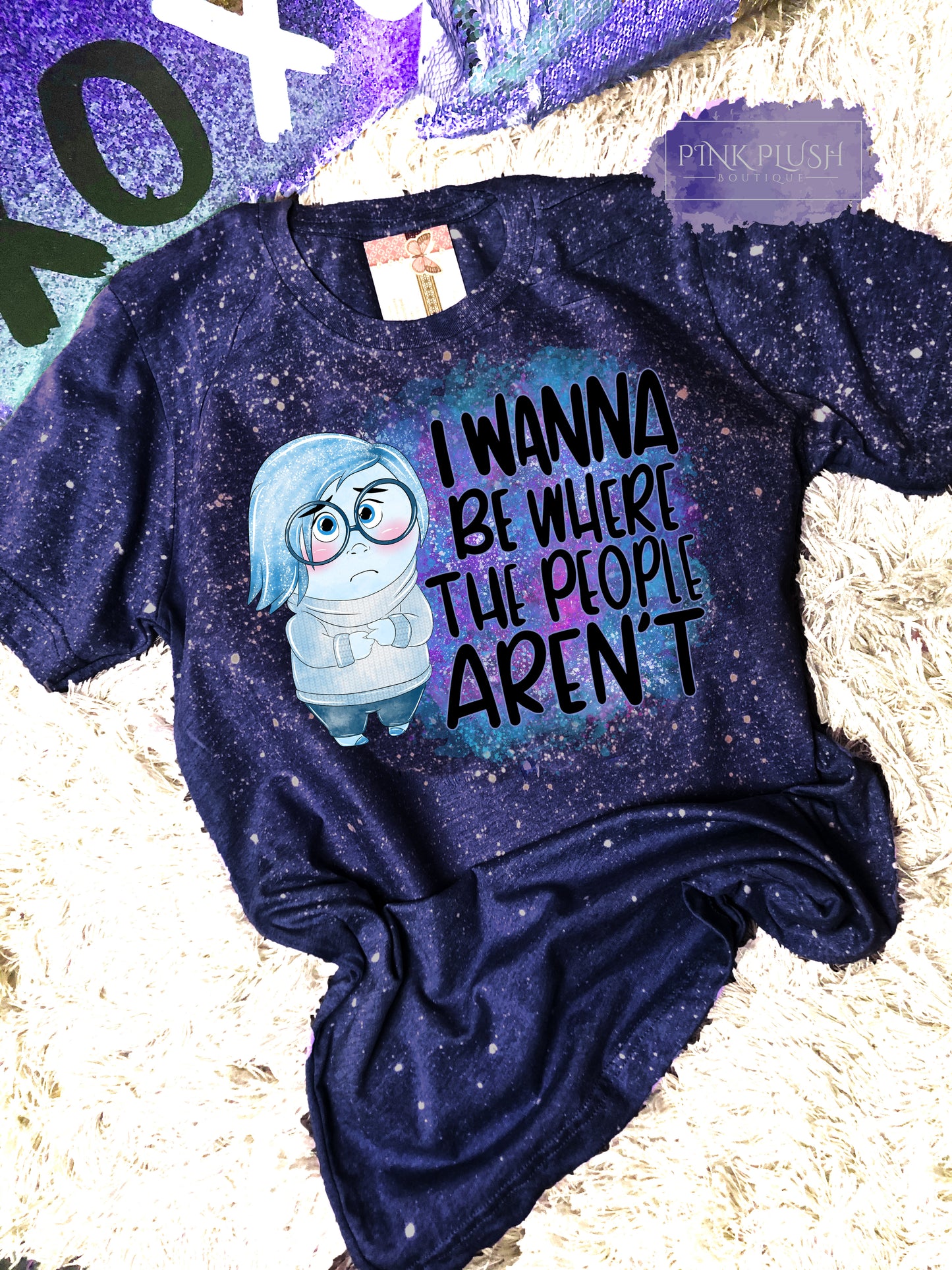 "I Wanna Be Where The People Aren't" Tshirt Pink Plush Boutique